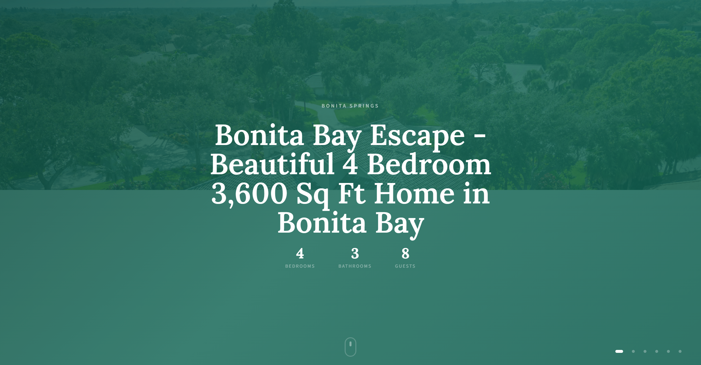 StayKit property booking page with photo gallery, pricing, and availability calendar